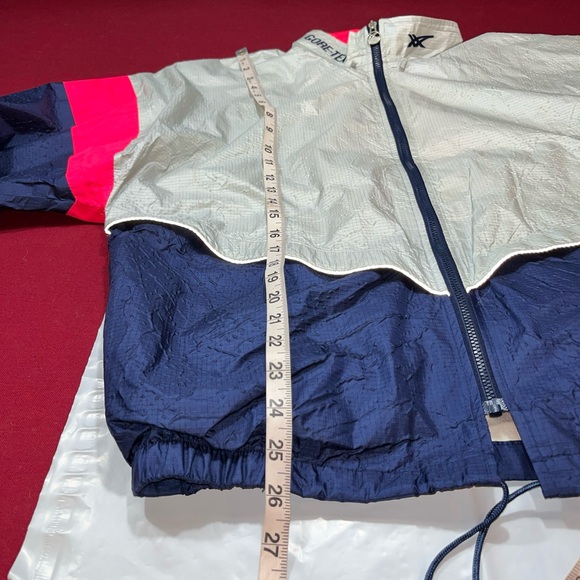 ASICS GoreTex 90s JACKET GRAY blue PINK ZIP UP nylon Windbreaker Golf Rain MEN L - Picture 6 of 16